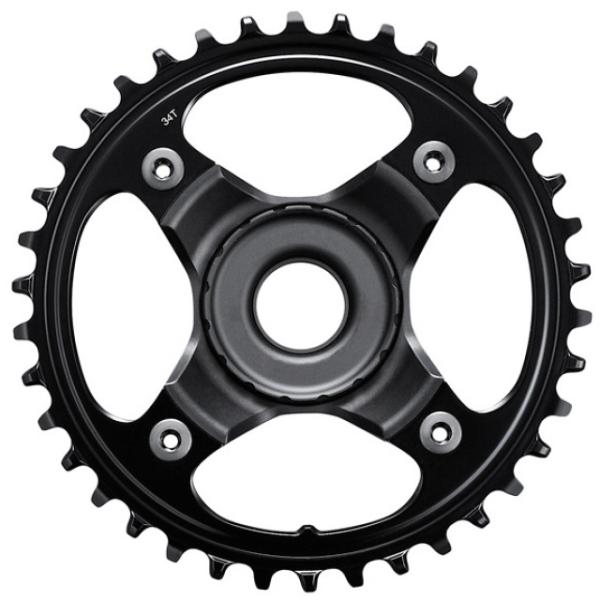 Shimano STePS Kettenblatt CX 34Z ohne Kettenschutz SM-CRE80-12-B-4X 53mm UNVERPACKT  Schwarz 34 Z&auml;hne