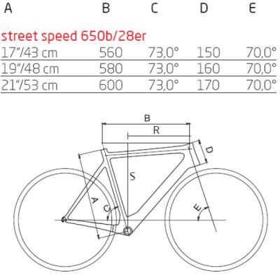 Price Street Speed Rahmen XL/600mm lang Mod. 25 1.5 Tapered, roh, disc only  Roh Produktbild 1