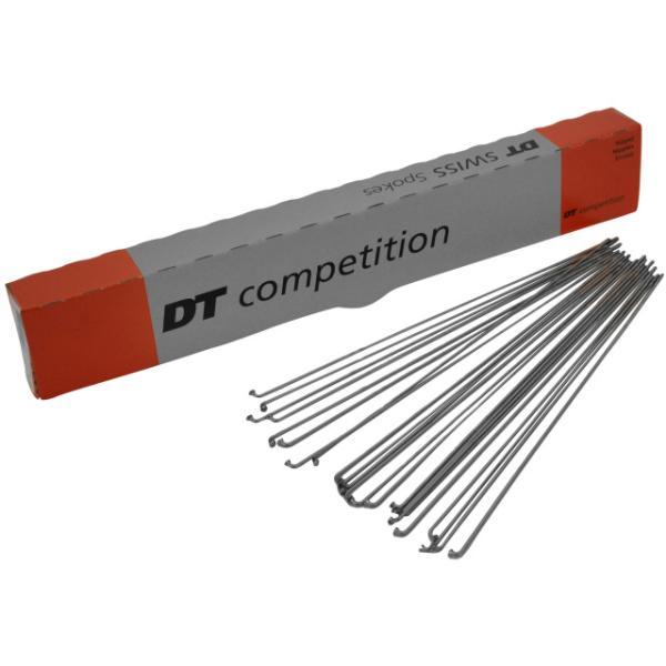 DT Swiss Speichen Competition 252mm silber 2.0/1.8mm ohne Nippel Karton &agrave; 100 Stk.  Silber 252 mm