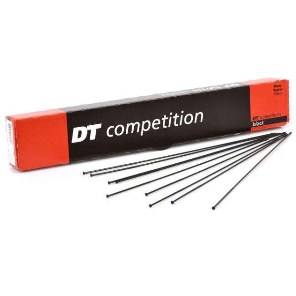 DT Swiss Speichen Competition Race straightpull 262mm schwarz 2.0/1.6mm ohne Nippel Karto  Schwarz 262 mm