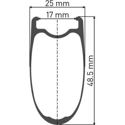 DT Swiss ARC 1100 Dicut 48 Vorderrad Mod 22 Carbon RB QR 5x100mm 17mm  Black 700 C, 5 mm x 100 mm Produktbild 1