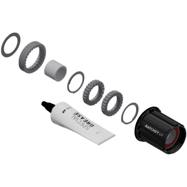 DT Swiss Leerlaufk&ouml;rper Umbausatz Shimano Road 3-Pawl zu Ratchet LN ohne Endanschlag 11-f  Schwarz