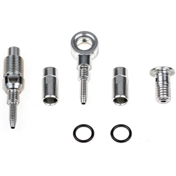 Trickstuff Leitungsanschlussset F&uuml;r Kevlar Leitung, silber, M8x0.75 & Banjo 5mm  Silber