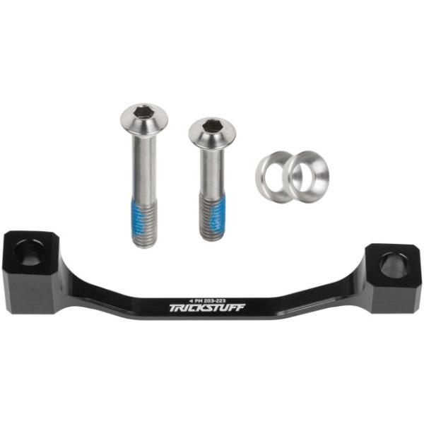 Trickstuff Postmount Adapter 203/223 Schwarz inkl. Titanschrauben  Schwarz, Silber