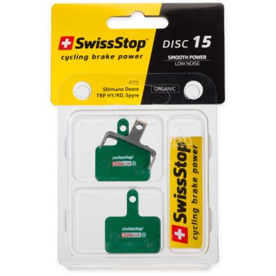 SwissStop Bremsbelag Disc 15 C Shimano/TRP/Tektro 1 Paar/Deore BR-M575/525/515/LX BR-T675/  Gr&uuml;n Braun Produktbild 1