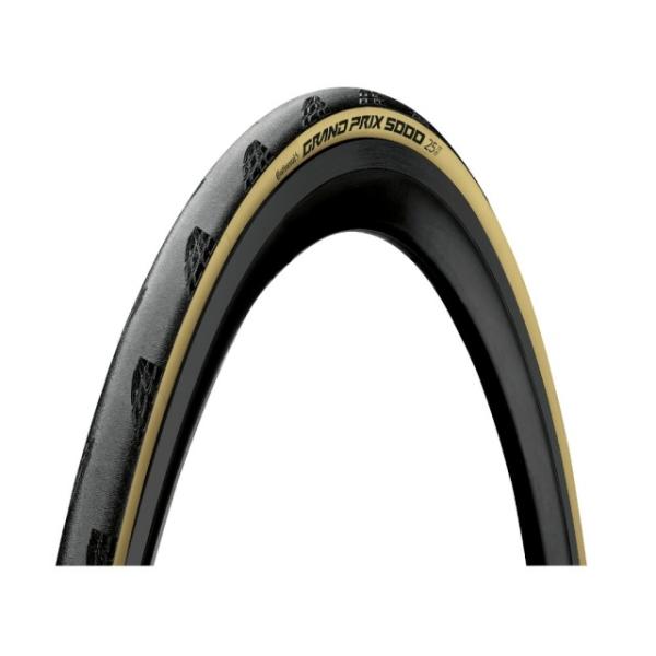 Continental Grand Prix 5000 700x25C 25-622 Falt BlackChili cream  Creme 700 C x 25 mm, 25-622