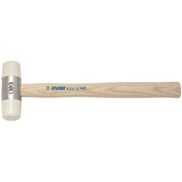 Unior Schonhammer mit Holzstiel und auswechselbaren K&ouml;pfen  &Oslash; 32  Braun, Beige, Silber 300 mm