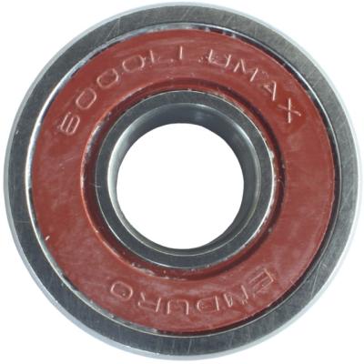 Enduro Bearings Kugellager 6000 LLU MAX ABEC 3 10x26x8, Suspension Bearing  Silber, Rot 10 mm x 26 mm x 8 mm Produktbild 1