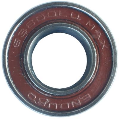 Enduro Bearings Kugellager 63800 LLU MAX ABEC 3 10x19x7 Suspension Bearing  Silber, Rot 10 mm x 19 mm x 7 mm Produktbild 1