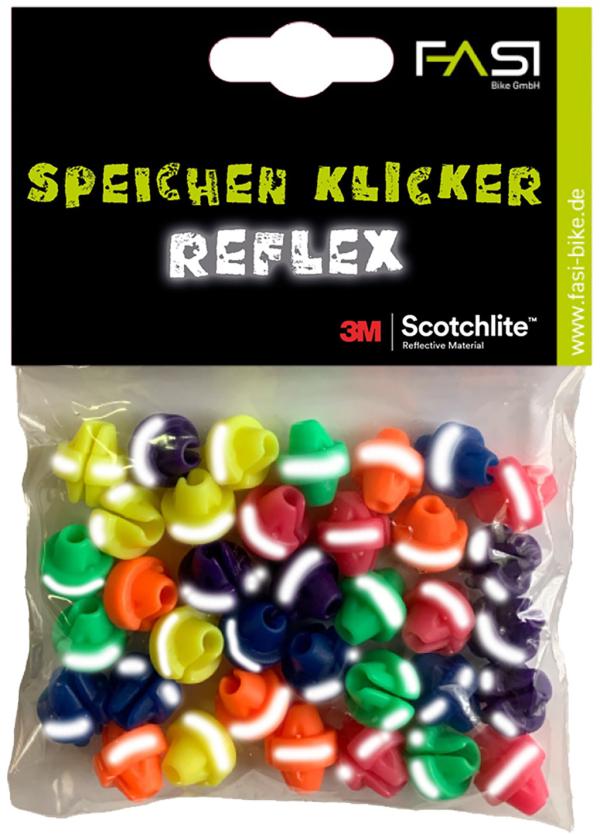 FASI Speichenklicker Reflex Beutel &agrave; 36 St&uuml;ck, farblich sortiert 