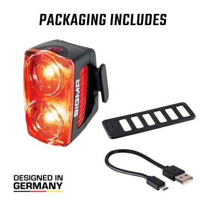 Sigma R&uuml;cklicht Buster RL 150 USB LED mit Bremslichtfunktion schwarz  Produktbild 1