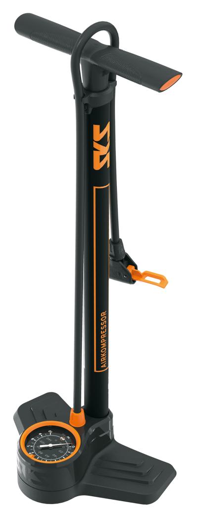 SKS Standpumpe Airkompressor 10.0 Stahl Multi Valve schwarz/orange  Produktbild 2