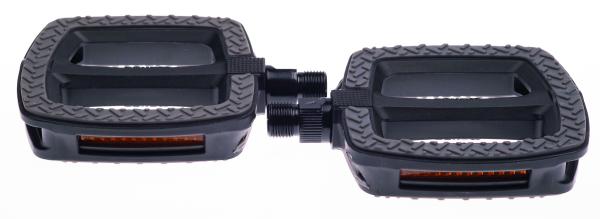 Bike Attitude Pedale C316DU 9/16" Kunststoff mit Reflektoren schwarz-grau 