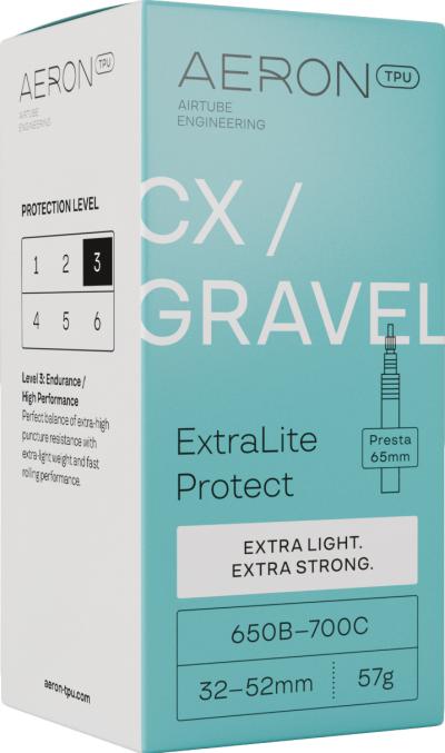 Aeron Schlauch CX/Gravel 650B/700C 32-52 mm ExtraLite Protect Prestaventil 65 mm  Produktbild 1