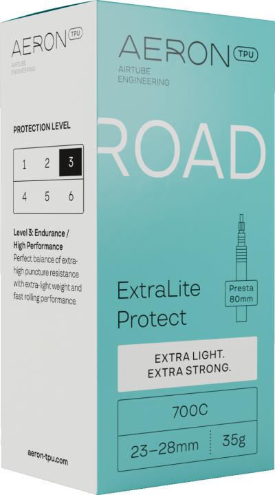 Aeron Schlauch Road 700C 23-28 mm ExtraLite Protect Prestaventil 80 mm  Produktbild 1