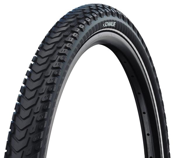 Schwalbe Pneu Marathon Mondial 700x47C Starr mit Reflexstreifen black 