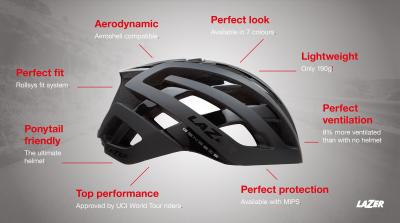 LAZER Unisex Road Genesis MIPS Helm white black L Produktbild 4