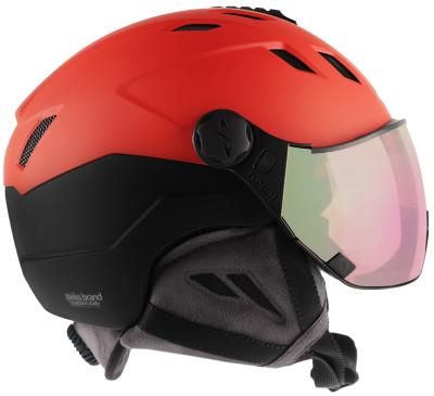 CP Ski CORAO+ Helmet red soft touch/black soft touch / Visor Nr.20 M Produktbild 1