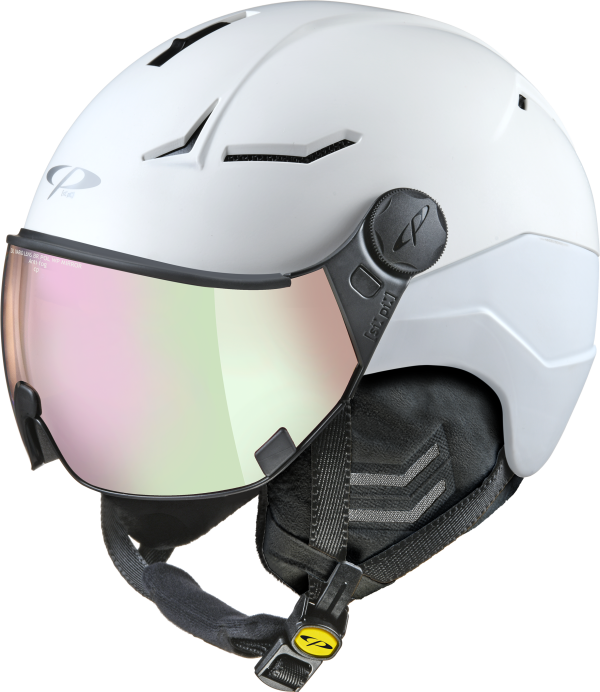 CP Ski Women COYA+ Helmet snowwhite soft touch / Visor Nr.20 S