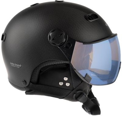 CP Ski CARACHILLO Carbon Helmet black carbon soft touch/black / Visor Nr.26 L Produktbild 1