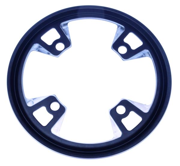 Kettenschutz Alu f&uuml;r 38 Z&auml;hne ohne Schrauben schwarz 