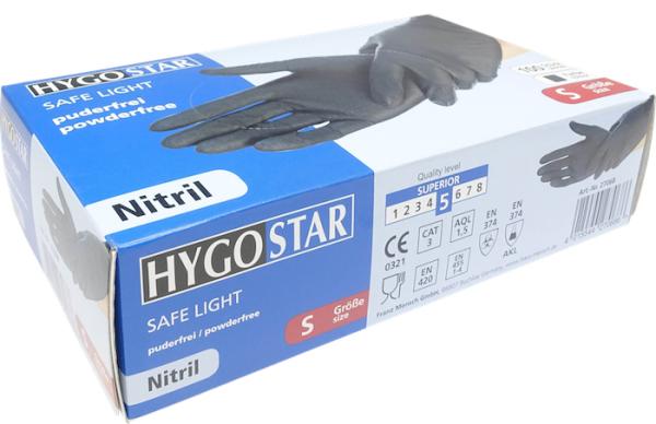 Nitrilhandschuhe Safe Light Gr.M (8) Box &agrave; 100 Stk. schwarz oder blau 