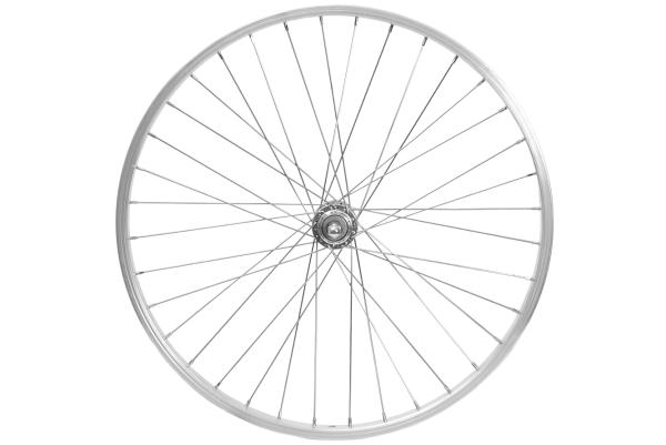 Laufrad hinten 20" 406x19 Alu Vollachse 135mm V-Brake Leerlauf MF/NT silber 