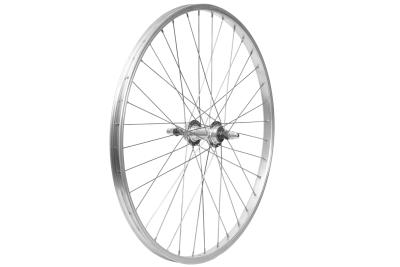 Laufrad hinten 20" 406x19 Alu Vollachse 135mm V-Brake Leerlauf MF/NT silber  Produktbild 1