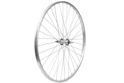 Laufrad hinten 28" 622x19 Alu Vollachse 135mm V-Brake Leerlauf MF/NT silber  Produktbild 1