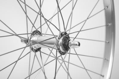 Laufrad vorne 24" 507x19 Alu Vollachse 100mm V-Brake NT silber  Produktbild 2