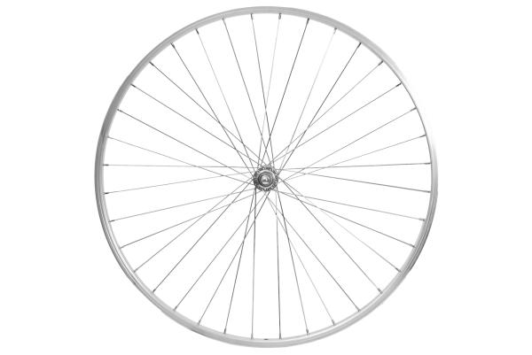 Laufrad vorne 26" 559x21 Alu Vollachse 100mm V-Brake NT silber 