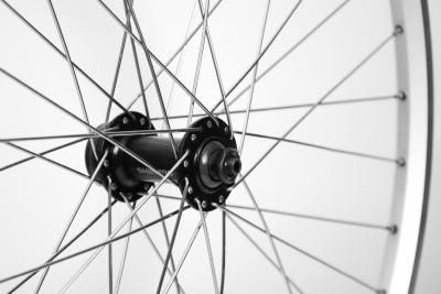 Laufrad vorne 26" 559x19 HBQC300AALP 100mm V-Brake QR silber / Nabe schwarz  Produktbild 2