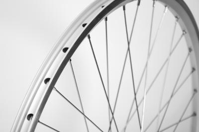 Laufrad vorne 26" 559x19 HBQC300AALP 100mm V-Brake QR silber / Nabe schwarz  Produktbild 3