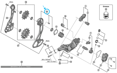 Shimano Leitblech RD-RX810 Set aussen  Produktbild 1