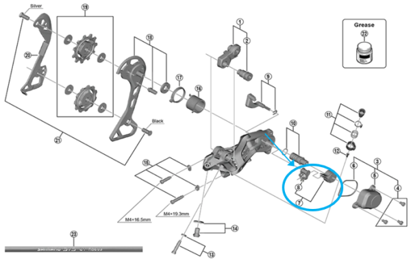 Shimano Stabilisator-Einheit RD-RX810 
