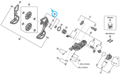 Shimano Leitblech RD-M8100-GS aussen  Produktbild 1