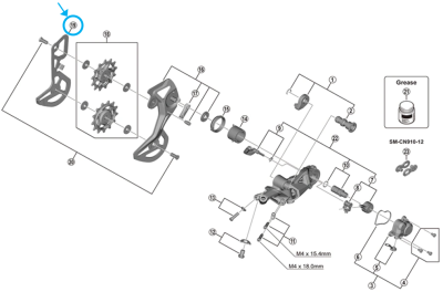 Shimano Leitblech RD-M8100-GS innen  Produktbild 1