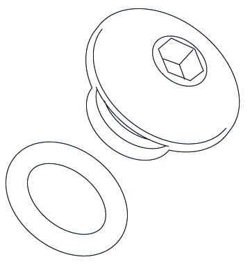 Shimano &Ouml;l-Nippel silber zu SG-S700 mit O-Ring 