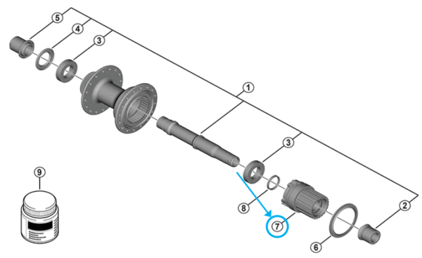 Shimano Freilaufk&ouml;rper FH-TC600 HG 