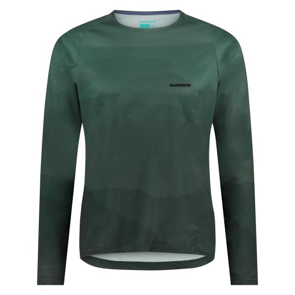 Shimano Men Sentiero LS Jersey aurora green S