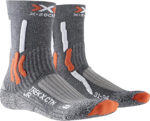 X-SOCKS JR Trek X CTN stone grey melange/x-orange 35-38
