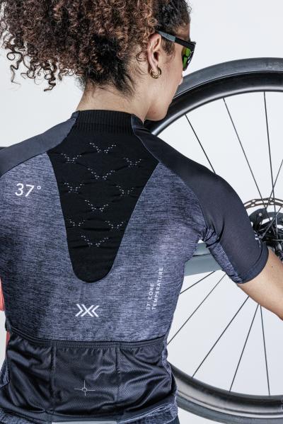 X-BIONIC Women CoreFusion Endurance Merino Jersey SH SL opal black melange L Produktbild 8