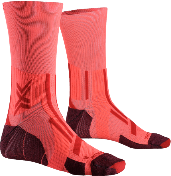 X-SOCKS Trail Run Perform Crew fluo red/namib red 45-47
