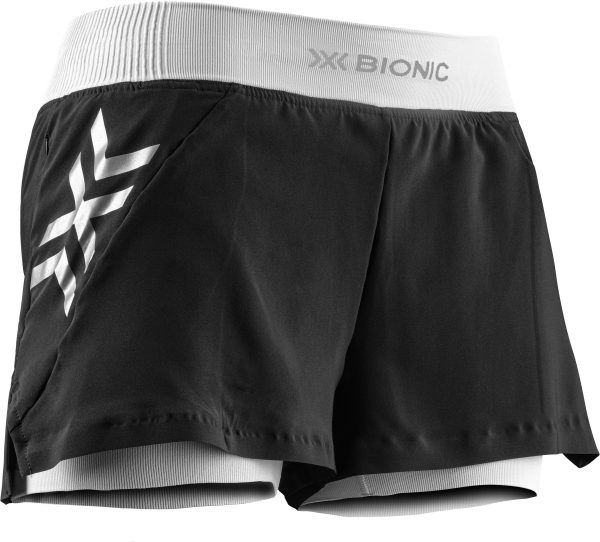 X-BIONIC Women Twyce Race 2in1 Shorts arctic white/pearl grey S