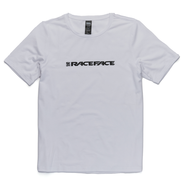 Race Face Classic Logo SS Tee S white Herren