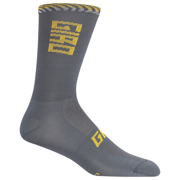 Giro Cycling Comp Racer High Rise Sock S dark shark/spectra yellow Unisex