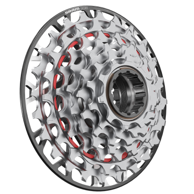 SRAM Cassette XS-797 XX DH Transmission AXS 7sp slim-XD 10-24t black/silver Produktbild 1