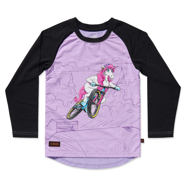 Kids Ride Shotgun Unicorn Windproof Kids MTB Jersey 6 Y pink M&auml;dchen