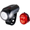 Sigma Lampe Aura 35 / Rücklicht Nugget 2 USB Set 35 Lux inkl. USB-Ladekabel schwarz  Black 35 Lux