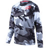 Troy Lee Designs Flowline LS Jersey Youth S Spray Camo White Kinder Spray Camo White S